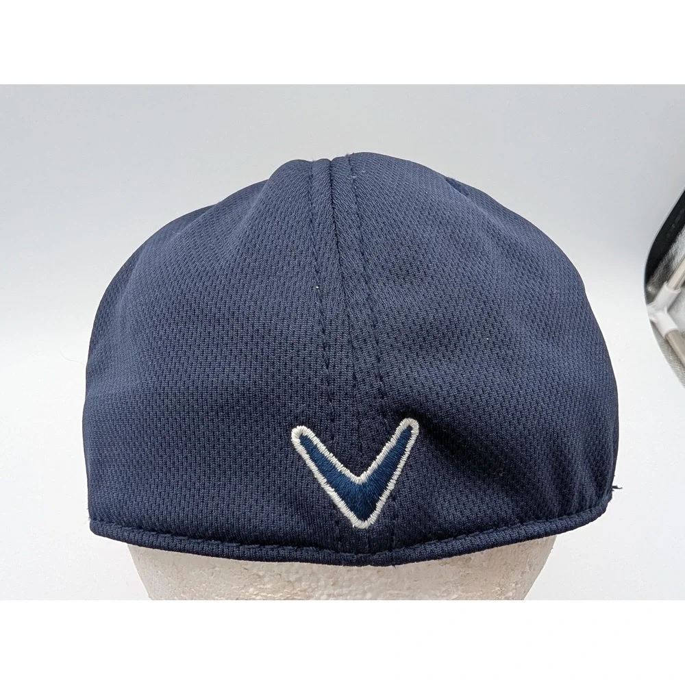Callaway Golf Hat Navy Blue New Era Medium-Large Mesh Stretch Fit Cap